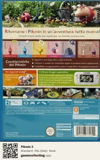 Pikmin 3 Nintendo Wii U, Italy box back