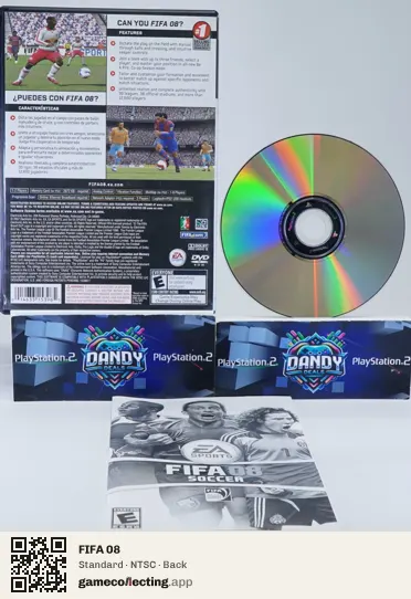 FIFA 08 PlayStation 2, NTSC box back