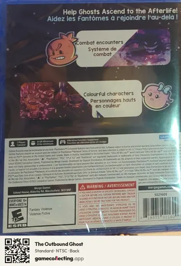 The Outbound Ghost PlayStation 5, NTSC box back