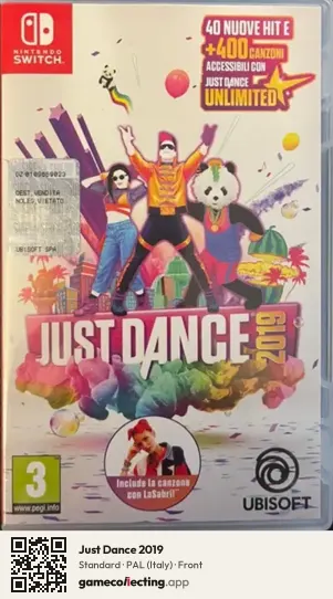 Just Dance 2019 Nintendo Switch, Italy box front