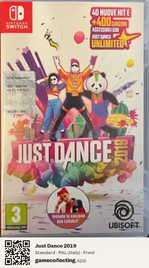 Just Dance 2019 Nintendo Switch, Italy box front