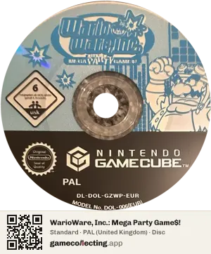 WarioWare, Inc.: Mega Party Game$! Nintendo GameCube, PAL disc