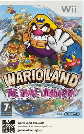 Wario Land: Shake It! Nintendo Wii, Germany box front