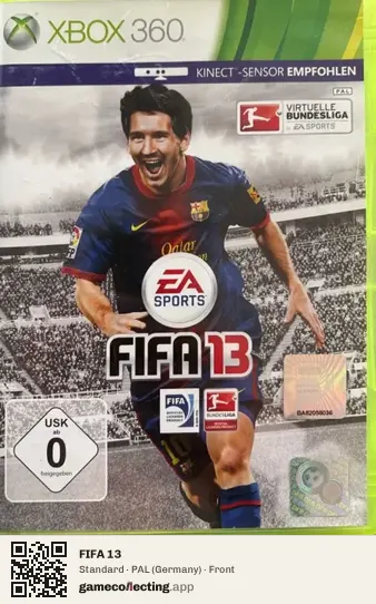 FIFA 13 Xbox 360, Germany box front