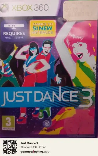 Just Dance 3 Xbox 360, PAL box front