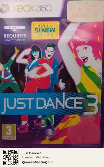 Just Dance 3 Xbox 360, PAL box front