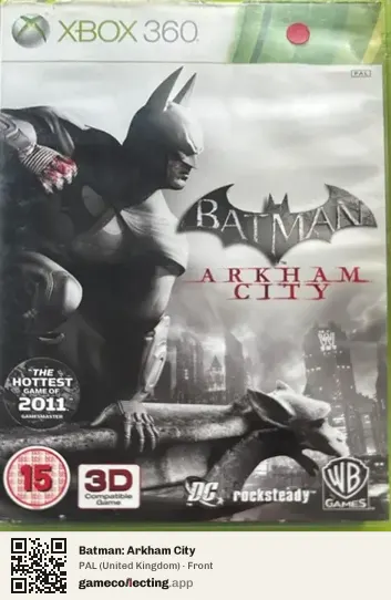 Batman: Arkham City Xbox 360, United Kingdom box front