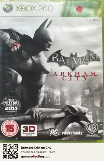 Batman: Arkham City Xbox 360, United Kingdom box front