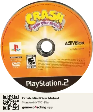 Crash: Mind Over Mutant PlayStation 2, NTSC disc