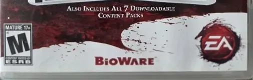 Dragon Age: Origins, the ESRB box on its front