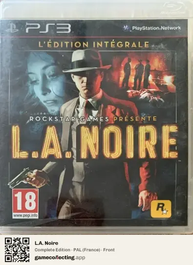L.A. Noire PlayStation 3, France box front