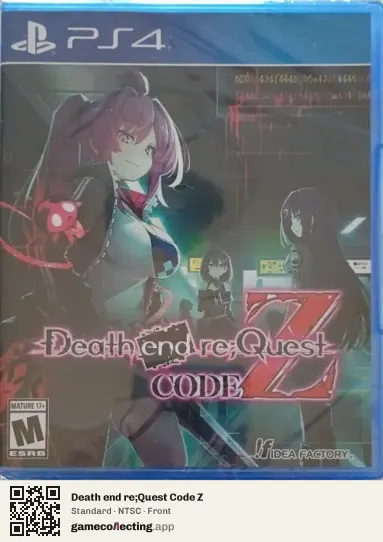Death end re;Quest Code Z PlayStation 4, NTSC box front