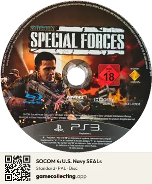 SOCOM 4: U.S. Navy SEALs PlayStation 3, PAL disc