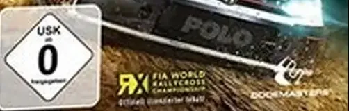 Dirt Rally 2.0, the USK square on its front
