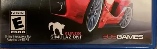 Assetto Corsa, the ESRB box on its front