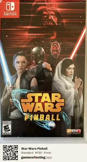 Star Wars Pinball Nintendo Switch, NTSC box front