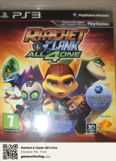 Ratchet & Clank: All 4 One PlayStation 3, PAL box front