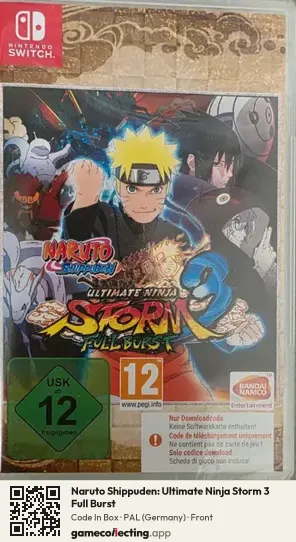 Naruto Shippuden: Ultimate Ninja Storm 3 Full Burst Nintendo Switch, Germany box front