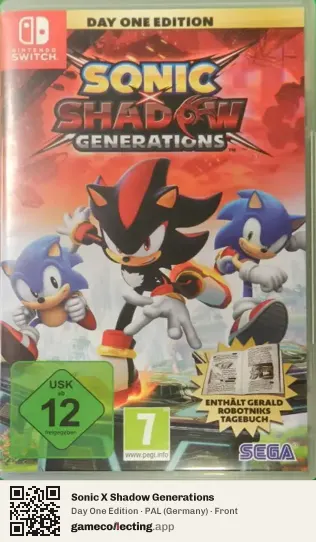 Sonic X Shadow Generations Nintendo Switch, Germany box front