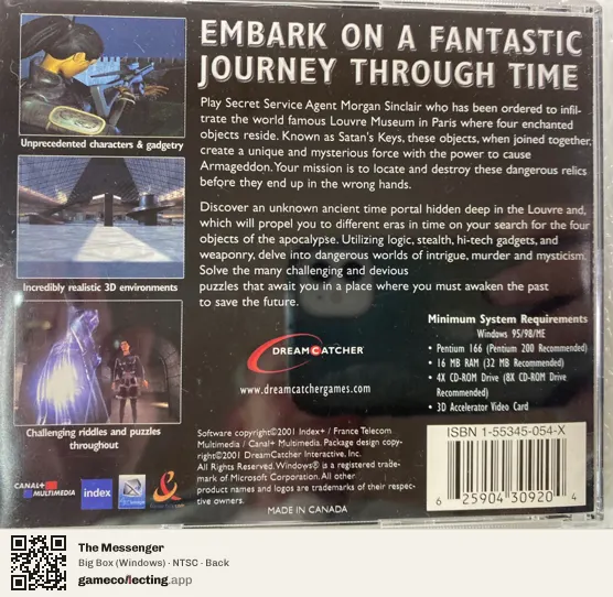The Messenger Computer, NTSC box back