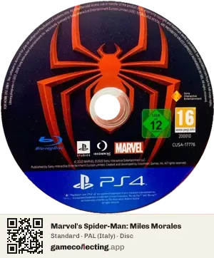 Marvel's Spider-Man: Miles Morales PlayStation 4, PAL disc