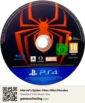 Marvel's Spider-Man: Miles Morales PlayStation 4, PAL disc