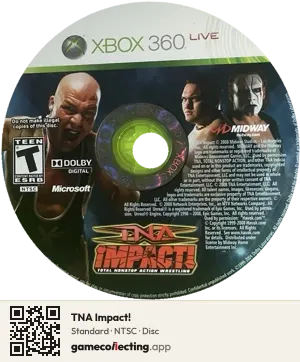 TNA Impact! Xbox 360, NTSC disc