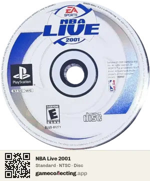 NBA Live 2001 PlayStation, NTSC disc