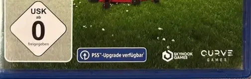 Lawn Mowing Simulator, the USK square on its front