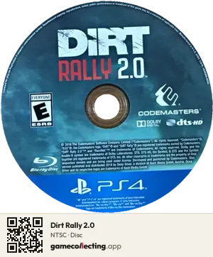 Dirt Rally 2.0 PlayStation 4, NTSC disc