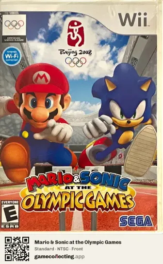 Mario & Sonic at the Olympic Games Nintendo Wii, NTSC box front