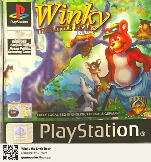 Winky the Little Bear PlayStation, PAL box front