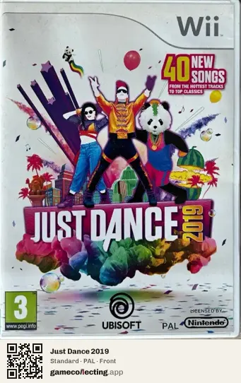 Just Dance 2019 Nintendo Wii, PAL box front