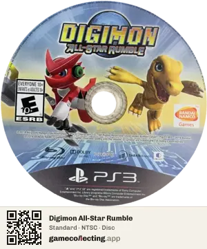 Digimon All-Star Rumble PlayStation 3, NTSC disc