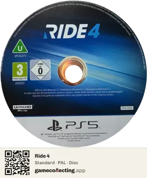 Ride 4 PlayStation 5, PAL disc