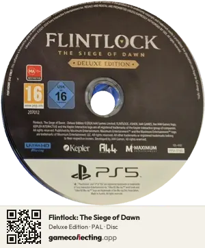 Flintlock: The Siege of Dawn PlayStation 5, PAL disc