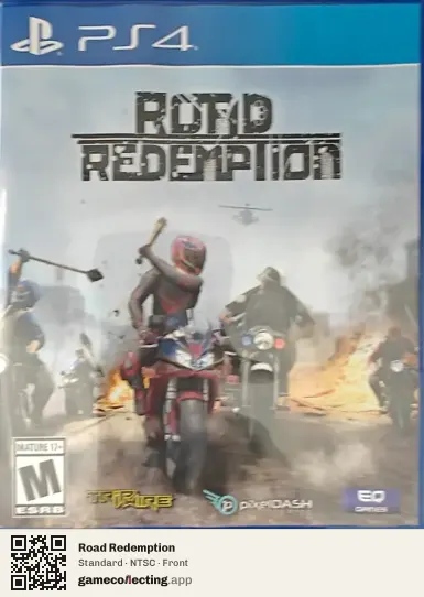 Road Redemption PlayStation 4, NTSC box front