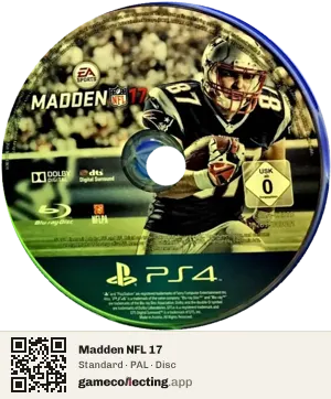 Madden NFL 17 PlayStation 4, PAL disc