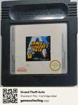 Grand Theft Auto Game Boy Color, PAL cartridge label