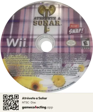 Atrévete a Soñar Nintendo Wii, NTSC disc