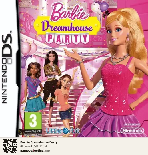 Barbie Dreamhouse Party Nintendo DS, PAL box front