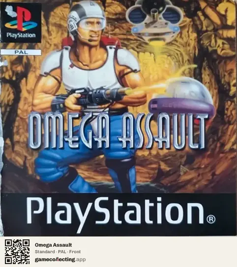 Omega Assault PlayStation, PAL box front
