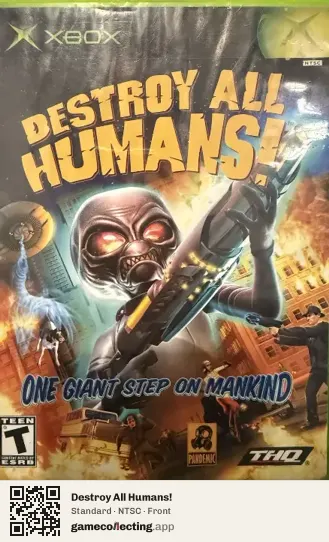 Destroy All Humans! Xbox, NTSC box front