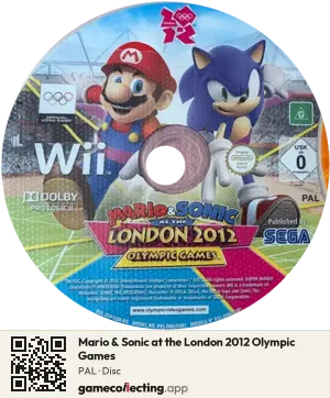 Mario & Sonic at the London 2012 Olympic Games Nintendo Wii, PAL disc