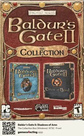 Baldur's Gate II: Shadows of Amn Computer, NTSC box front