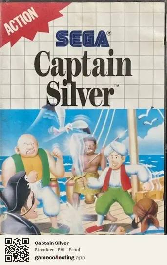 Captain Silver Sega Master System, PAL box front