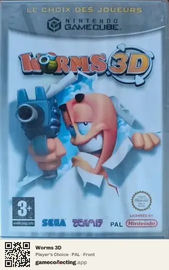 Worms 3D Nintendo GameCube, PAL box front