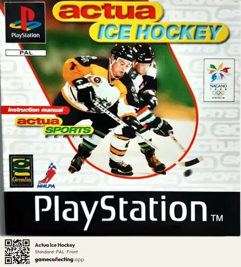 Actua Ice Hockey PlayStation, PAL box front