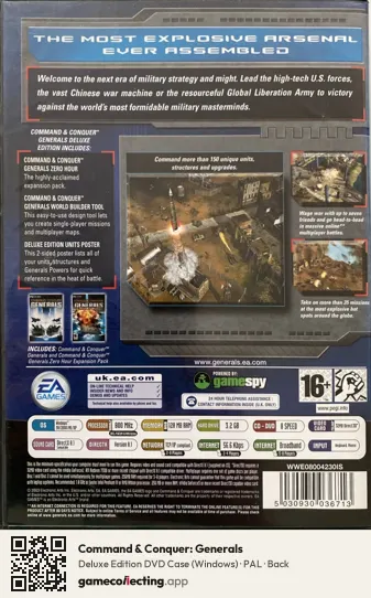 Command & Conquer: Generals Computer, PAL box back