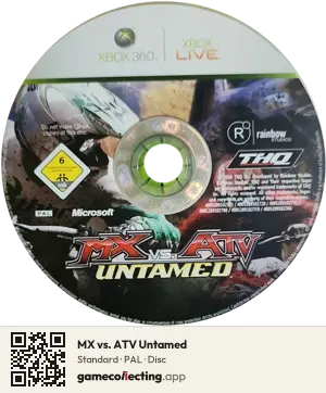 MX vs. ATV Untamed Xbox 360, PAL disc